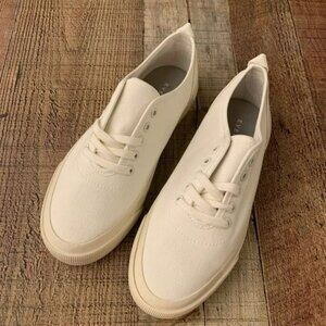 NEW Everlane White Cotton Sneakers Unisex Sz 5W/3M